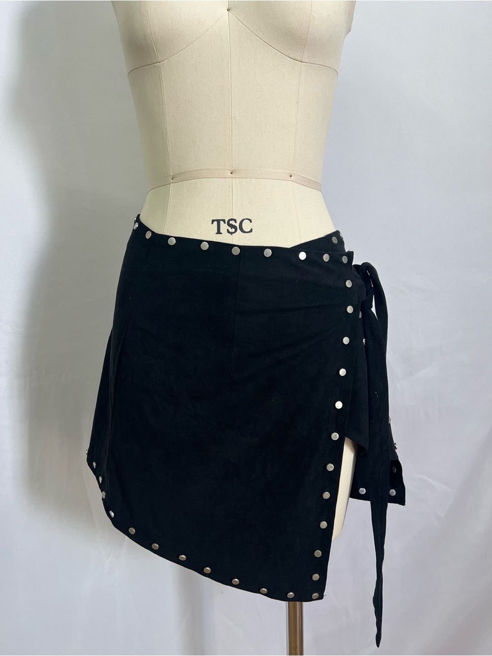 Princess Polly - Black Studded Wrap Skirt